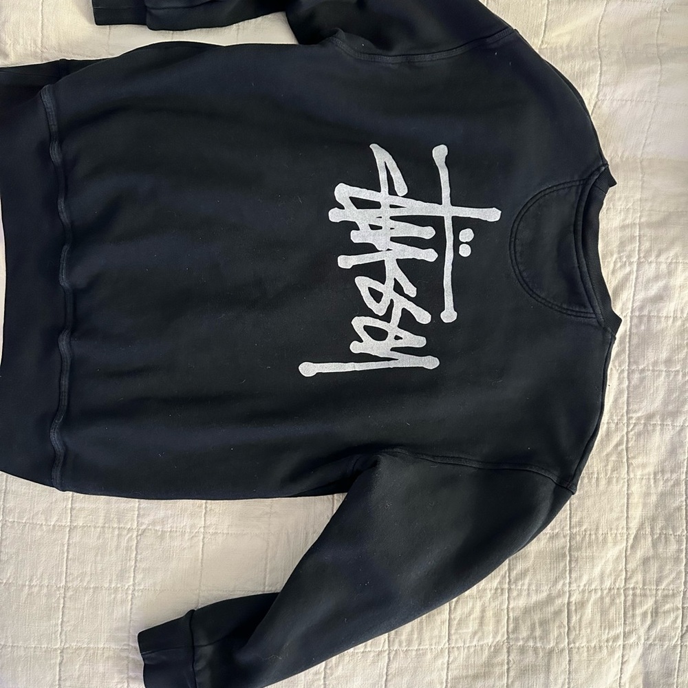 Stussy Black Crewneck Sweater